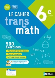 Le cahier Transmath 6e Edition 2022