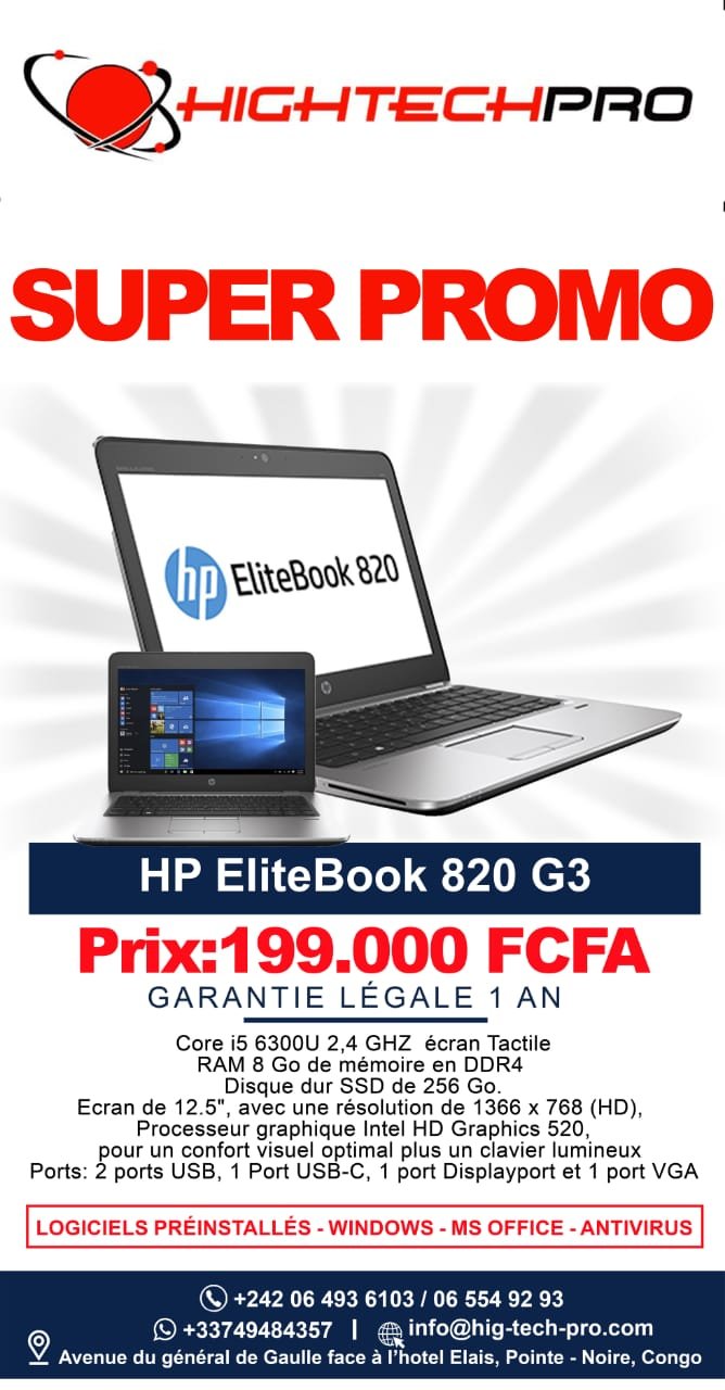 Ordinateur portable HP EliteBook 820 G3 Core i5