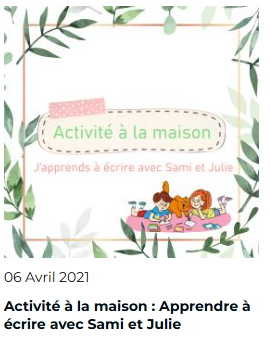 Cahier d'écriture Sami et Julie - Spécial débutants