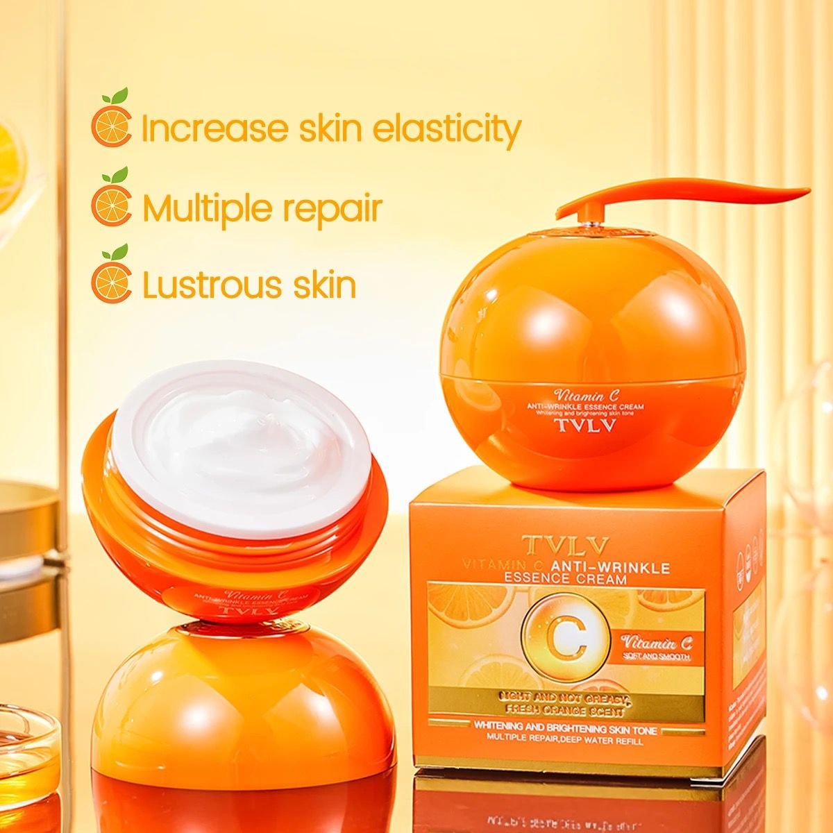 TVLV ESSENCE CREAM, crème visage à la vitamine C, unifie le teint et atténue l'hyperpigmentation