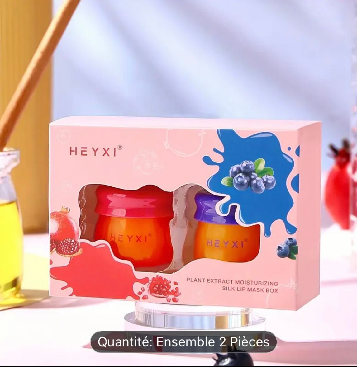 HEYXI, Lot de 2 masques à lèvre hydratant 