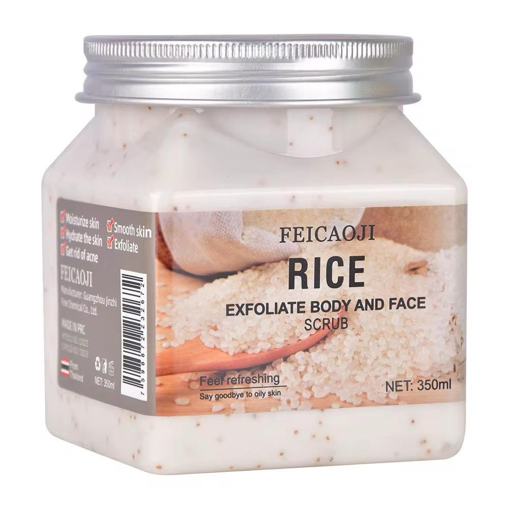 FEICAOJI, Gommage exfoliant et éclaircissant pour le corps à base d'extrait de riz
