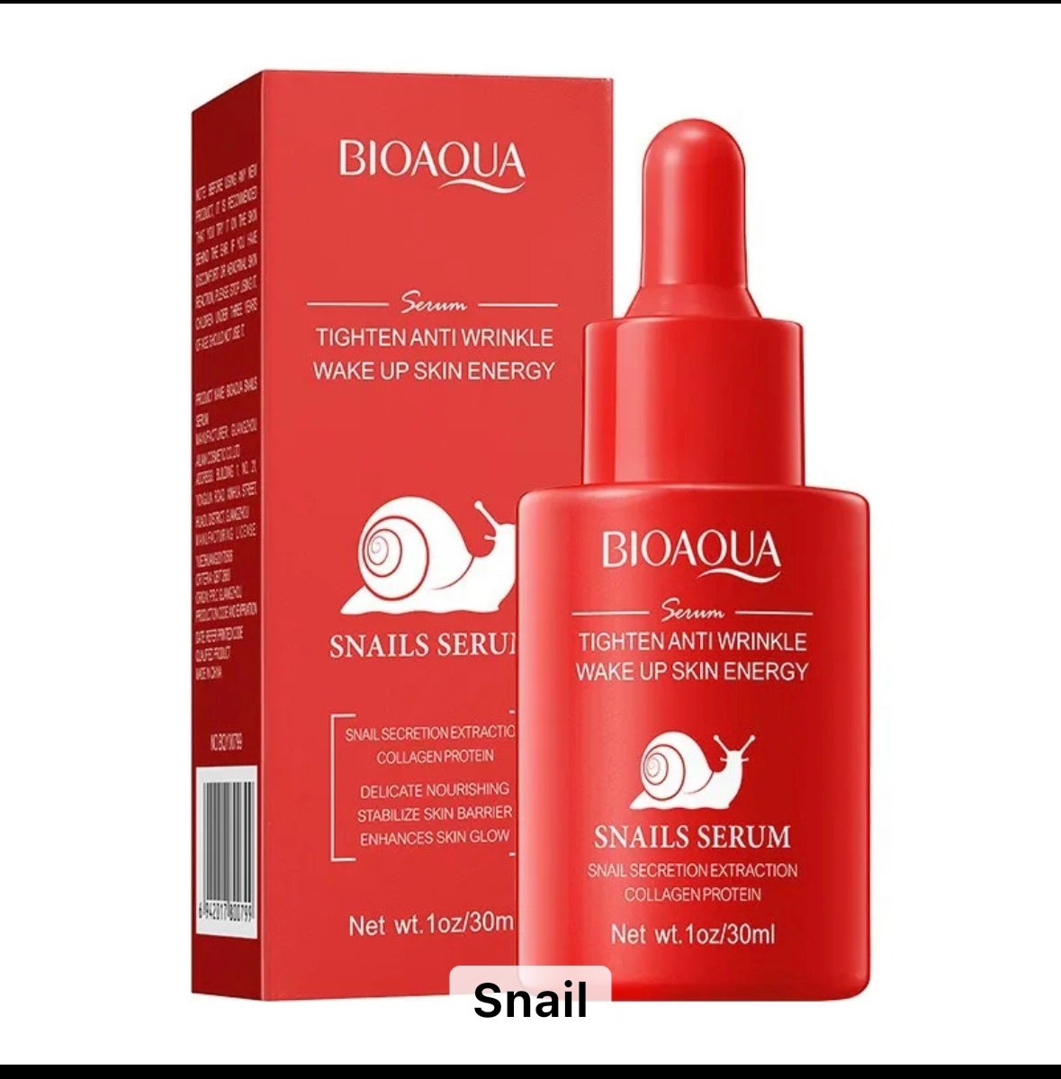 BIOAQUA, Sérum réparateur et nourrissant à base de bave d'escargot et du collagen