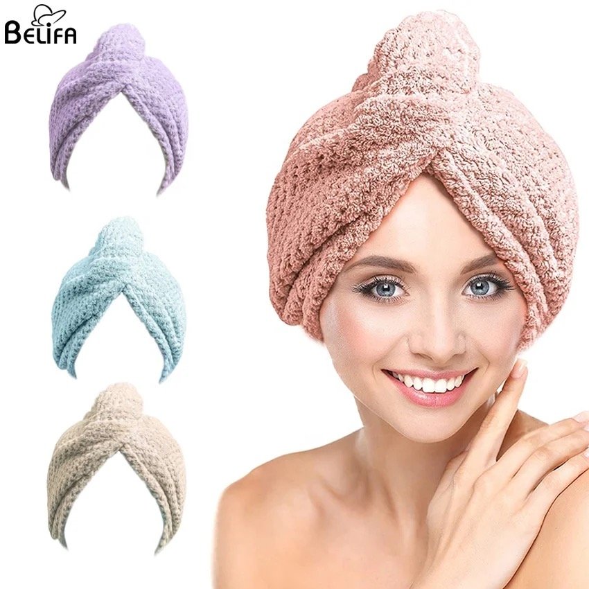 BELIFA, Serviette sèche cheveux réutilisable 
