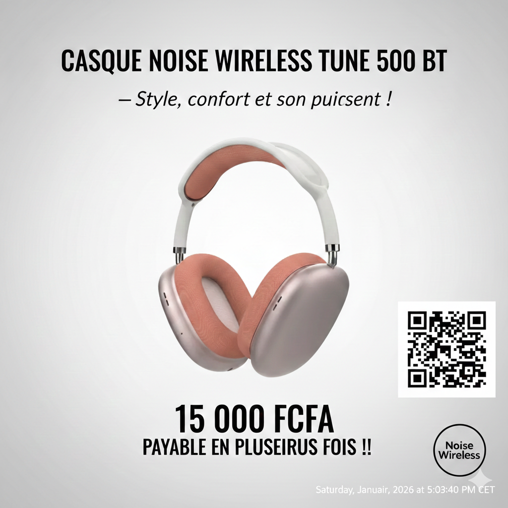 CASQUE NOISE WIRELESS TUNE 500 BT — Style, confort et son puissant !
