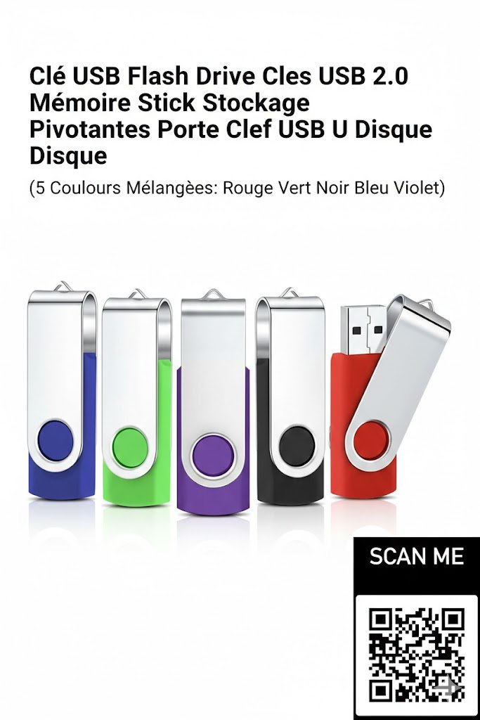 Clé USB Flash Drive 8 Go USB 2.0 